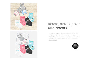 Baby Socks Mock-ups Set & Generator