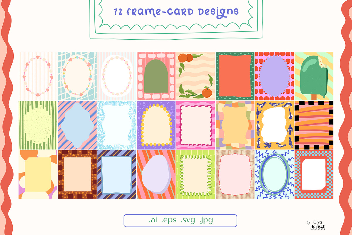 Playful Frames & Backgrounds, an Object Graphic by Olya Haifisch (Photo 10 of 12)