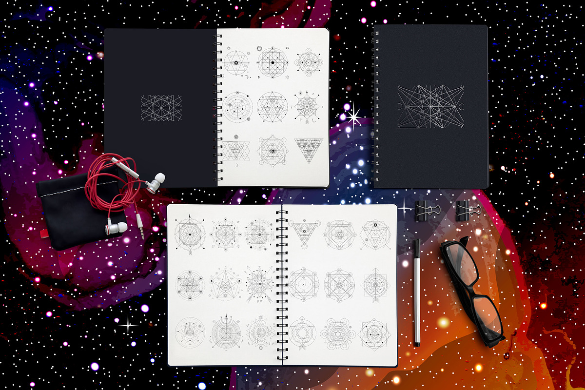 Vector Sacred Geometry Set, a Background Graphic by OlgaRom (Photo 2 of 8)