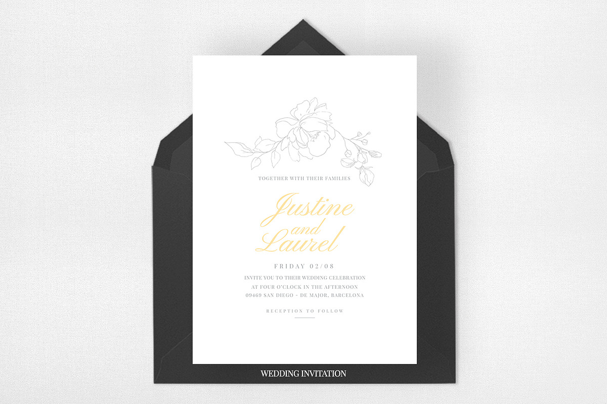 Elegant Floral Wedding Suite, an Invitation Template by Azka Creative (Photo 2 of 5)