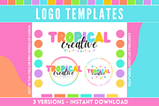 Colorful Logo Template - 3 Versions, a Branding & Logo Template by SunshineStudioBoutique (Thumbnail 1 of 10)