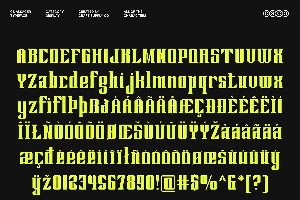 CS Alsager – Industiral Font, a Serif Font by Craft Supply Co. (Photo 8 of 8)