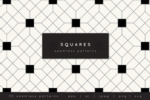 Squares. Seamless Patterns, a Pattern Graphic by Curly_Pat