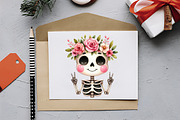 Cute Ghosts  Kawaii Skeletons PNG, an Illustration by RobertsArt (Thumbnail 7 of 7)