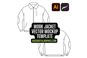 Work Jacket Vector Mockup, an Apparel Mockup by OasisDigitalGraphics (Thumbnail 1 of 2)