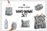 Hand Drawn B&W Pattern Collection, a Pattern Graphic by leffka (Thumbnail 1 of 5)