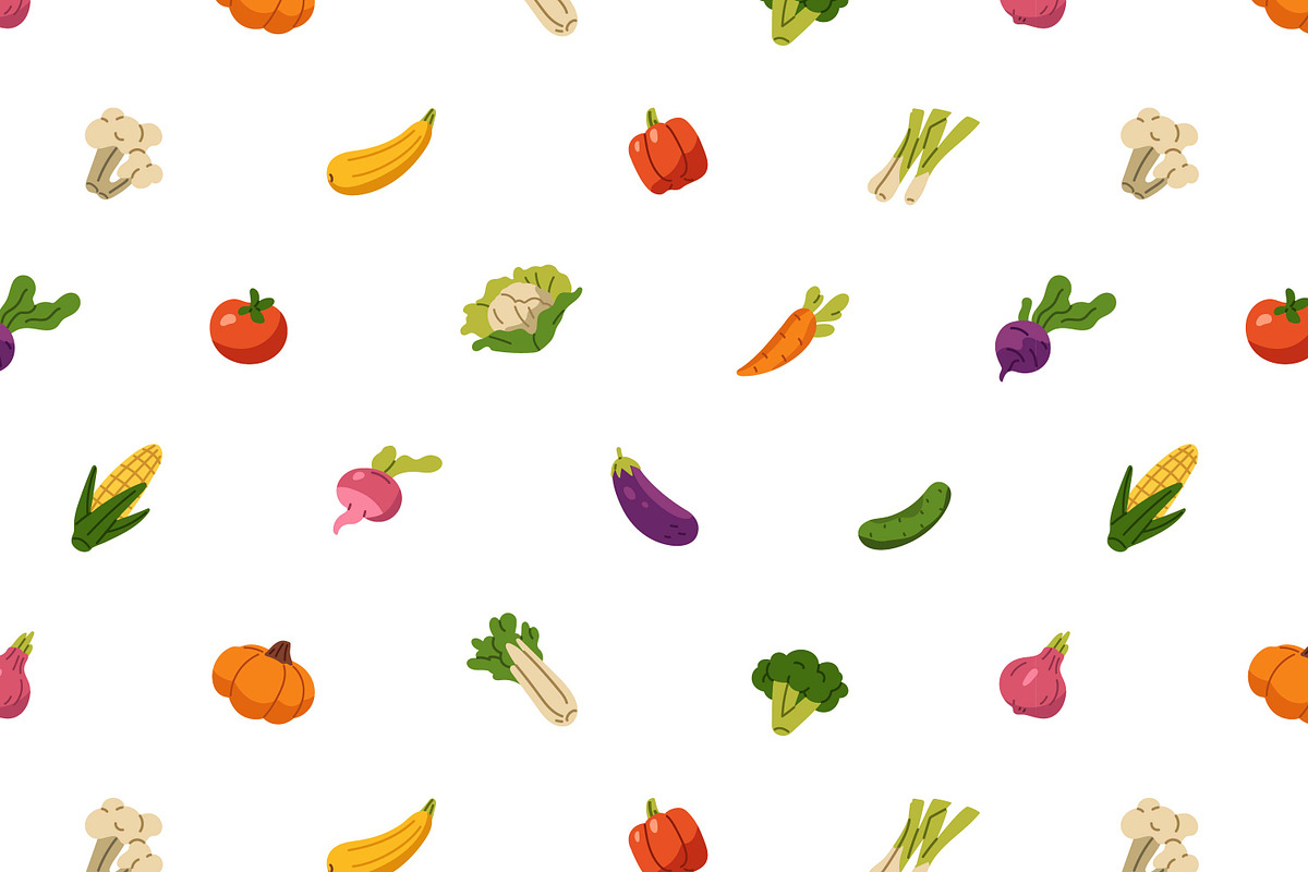 Fruits & vegetables icons set, a Food Illustration by PaperTrident (Photo 11 of 14)