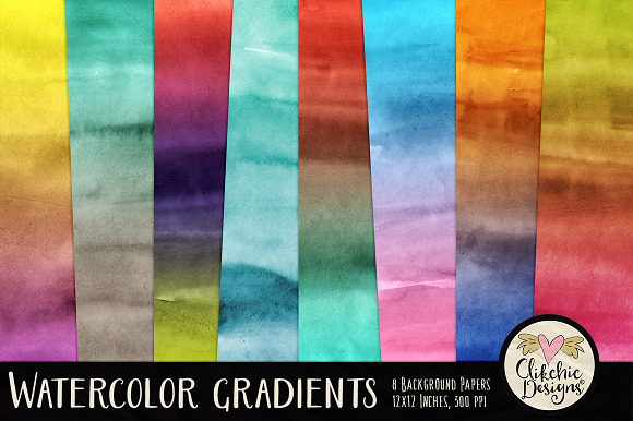Watercolor Gradients Texture Pack preview 6