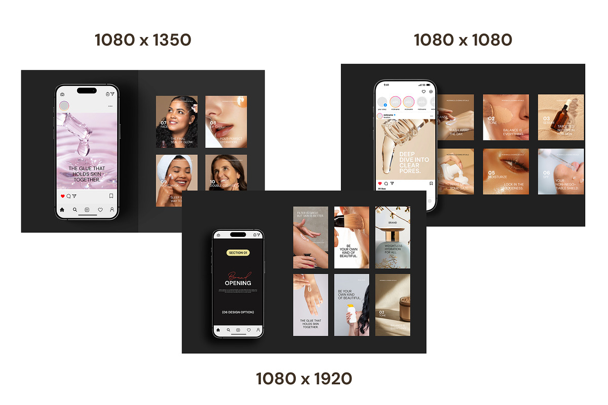 Skin Care Social Media Kit Bundle, a Social Media Template by Artisan Vibes (Photo 2 of 11)