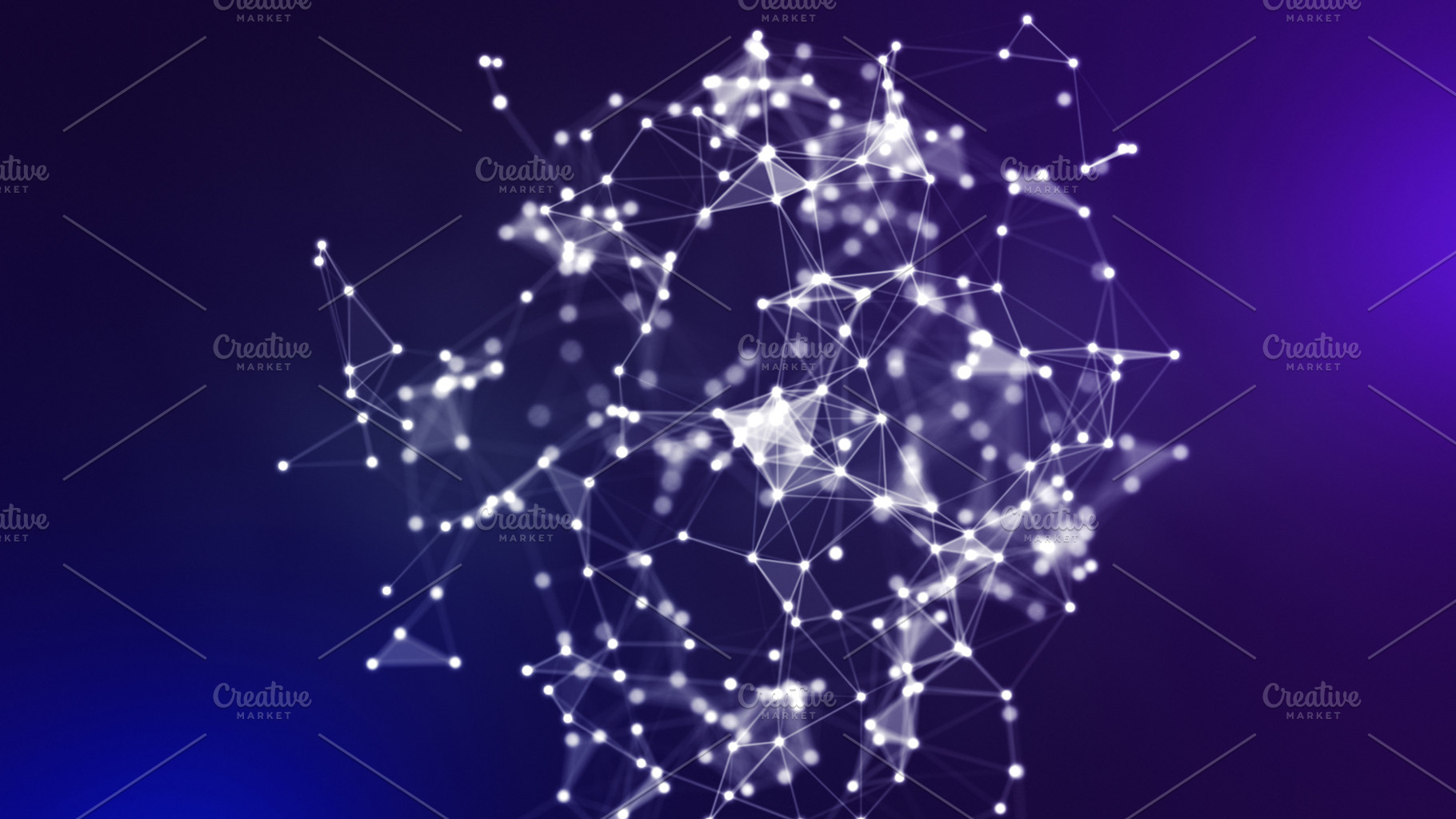 Blue and purple network, an Abstract Photo by McLittle Stock