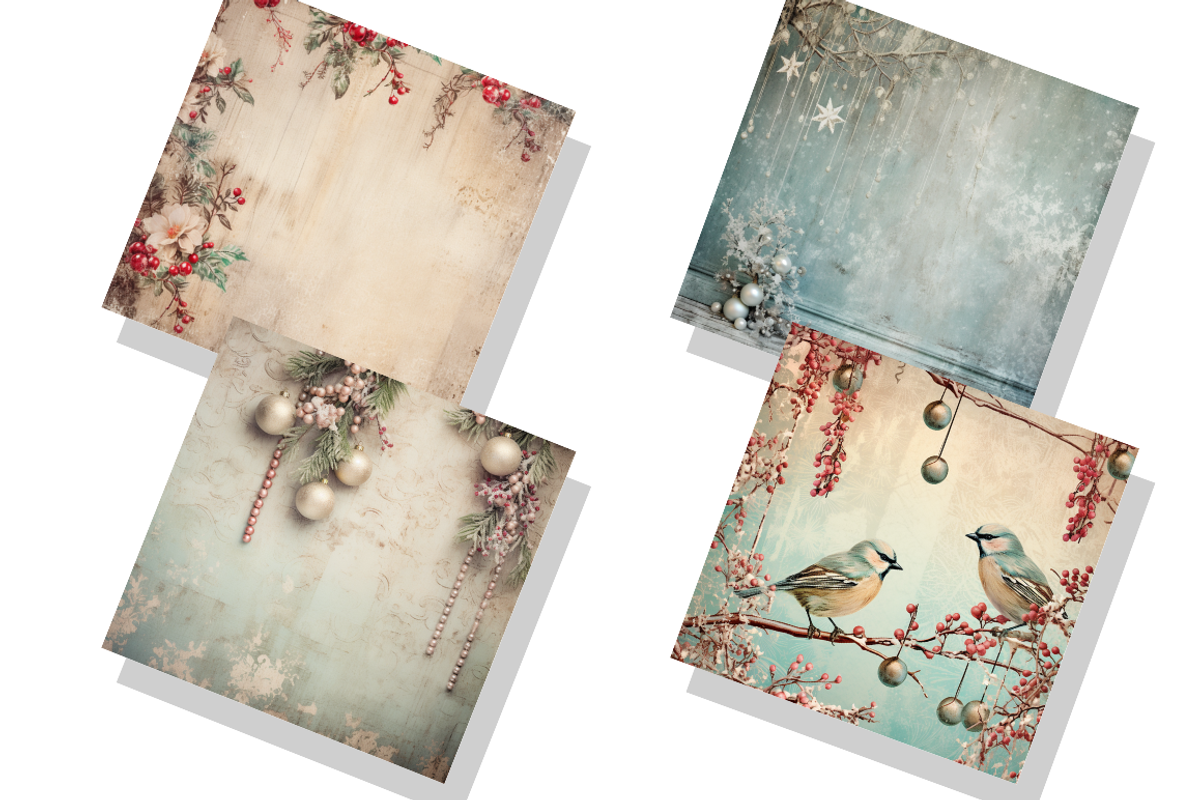 Vintage Christmas Shabby Chic bundle, an Object Graphic by Regulrcrative (Photo 5 of 5)