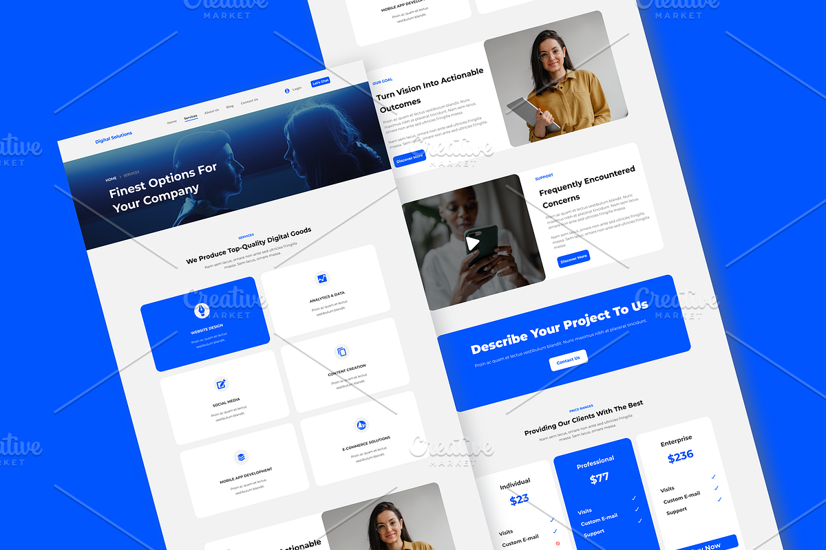Digital Solutions - Website Template, a Wireframe Template by RPWDS (Photo 3 of 5)