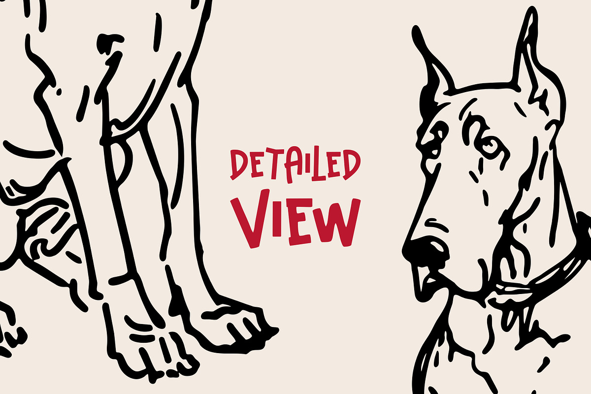 Great Dane SVG Illustration Set, an Animal Illustration by Heather Green Designs (Photo 2 of 7)