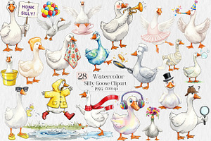 Silly Goose PNG Sublimation Clipart, an Illustration by Creative Art