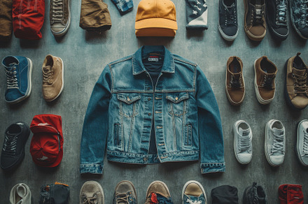 Denim Jacket Casual Outfit Menswear, a Background Photo by Pixeness