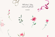 Valentine’s Day watercolor florals, a Decorative Illustration by Yuliia Lashevska (Thumbnail 10 of 11)
