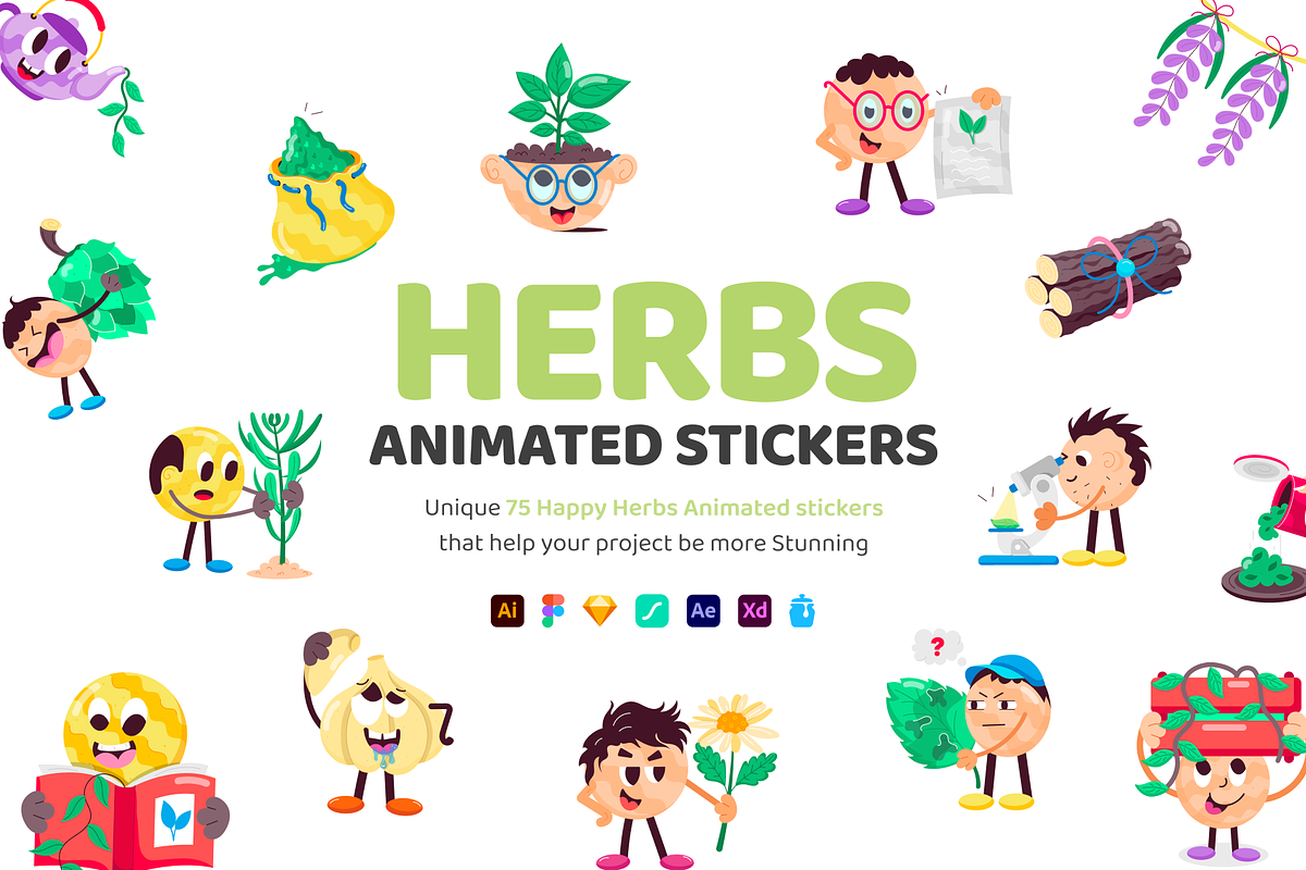 Animated Herb Stickers, an Emoji Icon by Vectors Market (Photo 1 of 7)