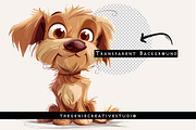 Funny Cartoon Dog PNG Clipart Set, an Animal Illustration by Geniecreativestudio (Thumbnail 2 of 9)