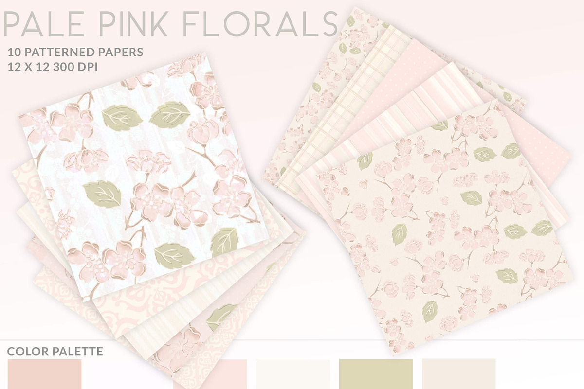 Pink Floral And Damask Backgrounds preview 2