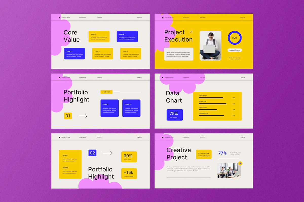 Blue Company Profile PPT, a Presentation Template by Aiyari Graphic (Photo 5 of 5)