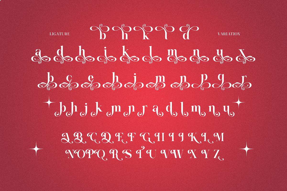 Hubein Kamaru Elegant Ligature Font, a Serif Font by Graphicxell (Photo 18 of 22)