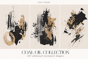 Coal Gold Oil Abstract Texture Set