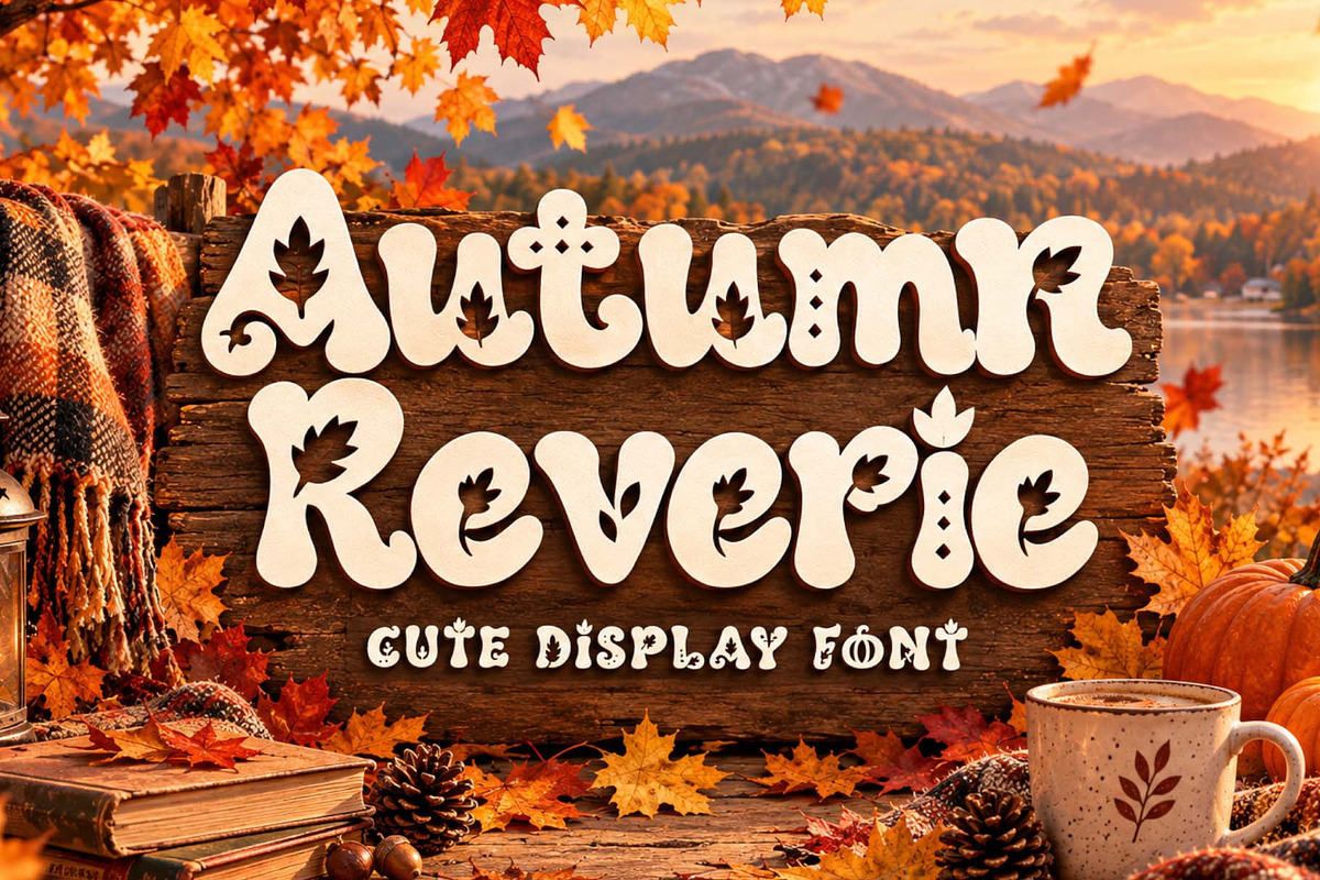 Autumn Reverie, a Handwritten Font by Yoga Letter (Photo 1 of 9)