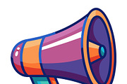 Brightly Colored Megaphone, an Object Illustration by SouravDesign (Thumbnail 2 of 3)