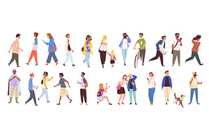 Walking people characters. Person, a Person Illustration by Stock-Smart-Start