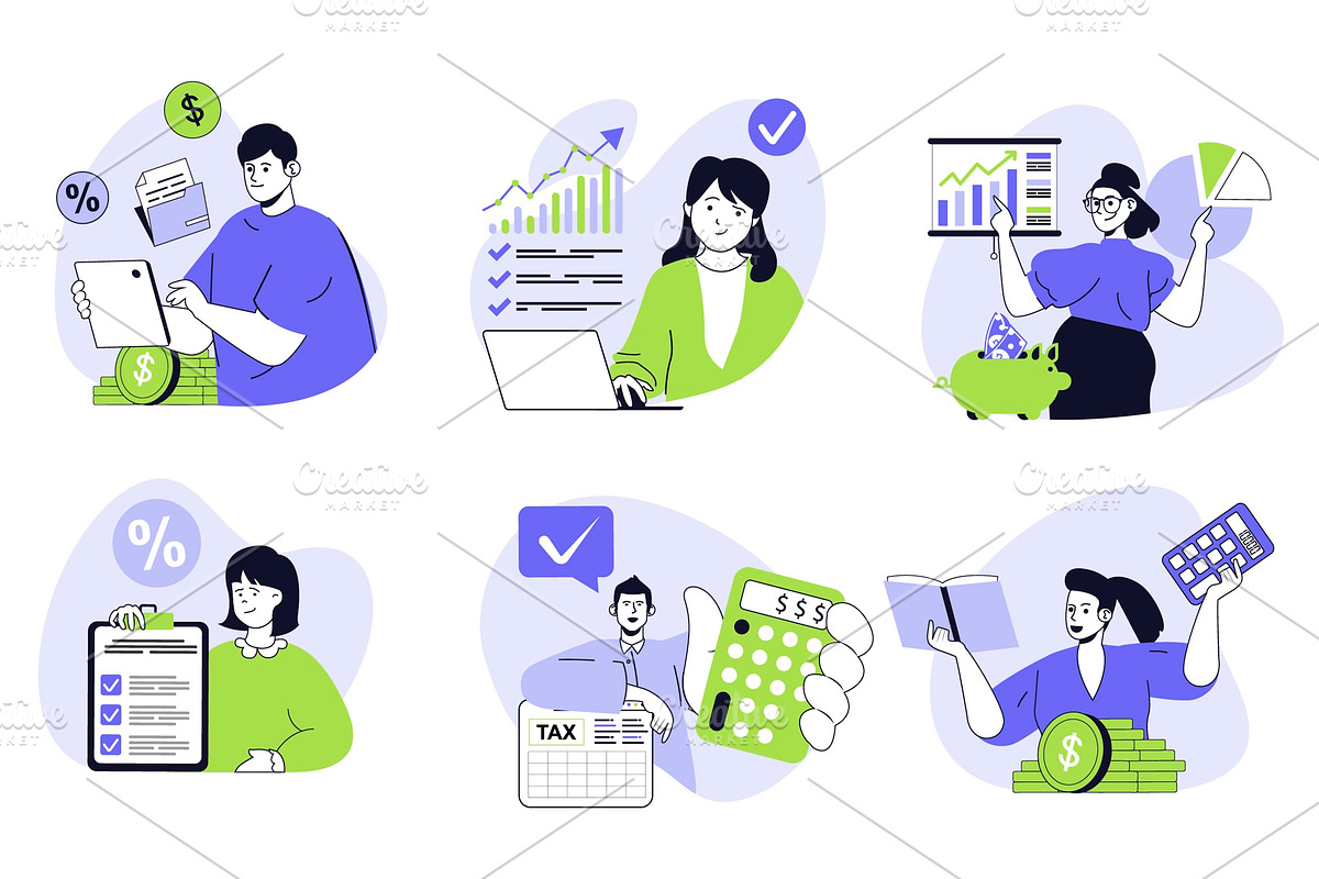 120 Flat Vector Illustrations, an Illustration by alexdndz (Photo 2 of 21)