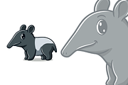 Cute tapir cartoon, an Animal Illustration by garistipis (Thumbnail 1 of 3)