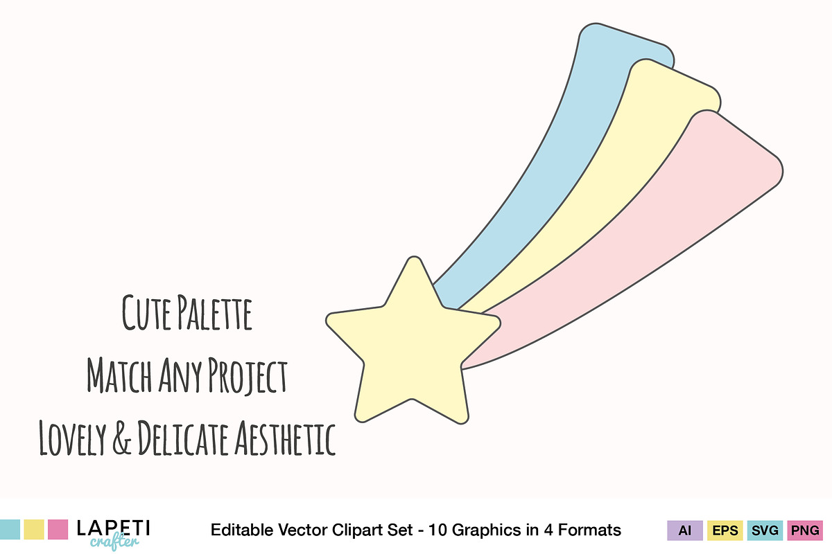 Cute Pastel Unicorn Clipart, an Animal Illustration by Lapeticrafter (Photo 4 of 8)