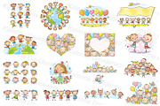 Happy Cartoon Kids Bundle, an Illustration by Bubert Art (Thumbnail 2 of 5)