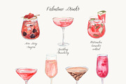Valentine Drinks Cocktails & Garnish, a Food Illustration by Catch the Dream Art (Thumbnail 5 of 8)
