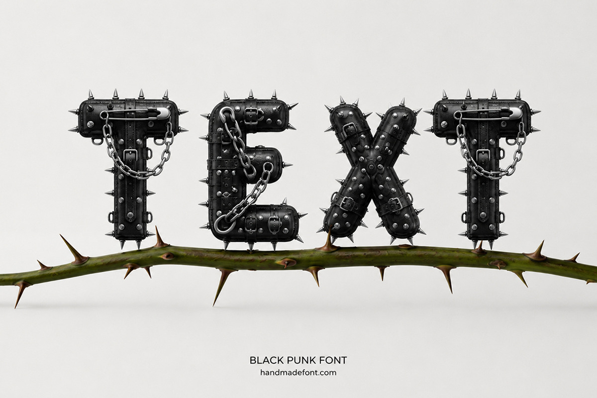 Black Punk Font, a Sans Serif Font by Handmadefont (Photo 7 of 18)