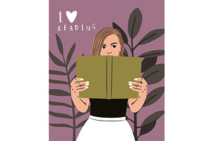 Girl is holding an open book in her, a Graphic by Stock-Smart-Start
