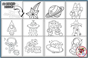 Outer Space Adventure Coloring Pages, a Technology Illustration by EduEnrich (Thumbnail 3 of 3)