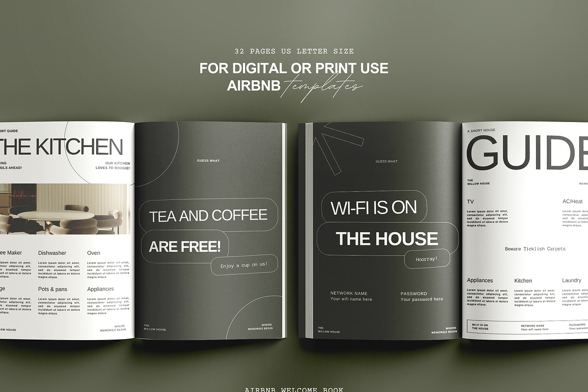 Airbnb Welcome Book Template, a Magazine Template by Prapti Design (Photo 4 of 10)