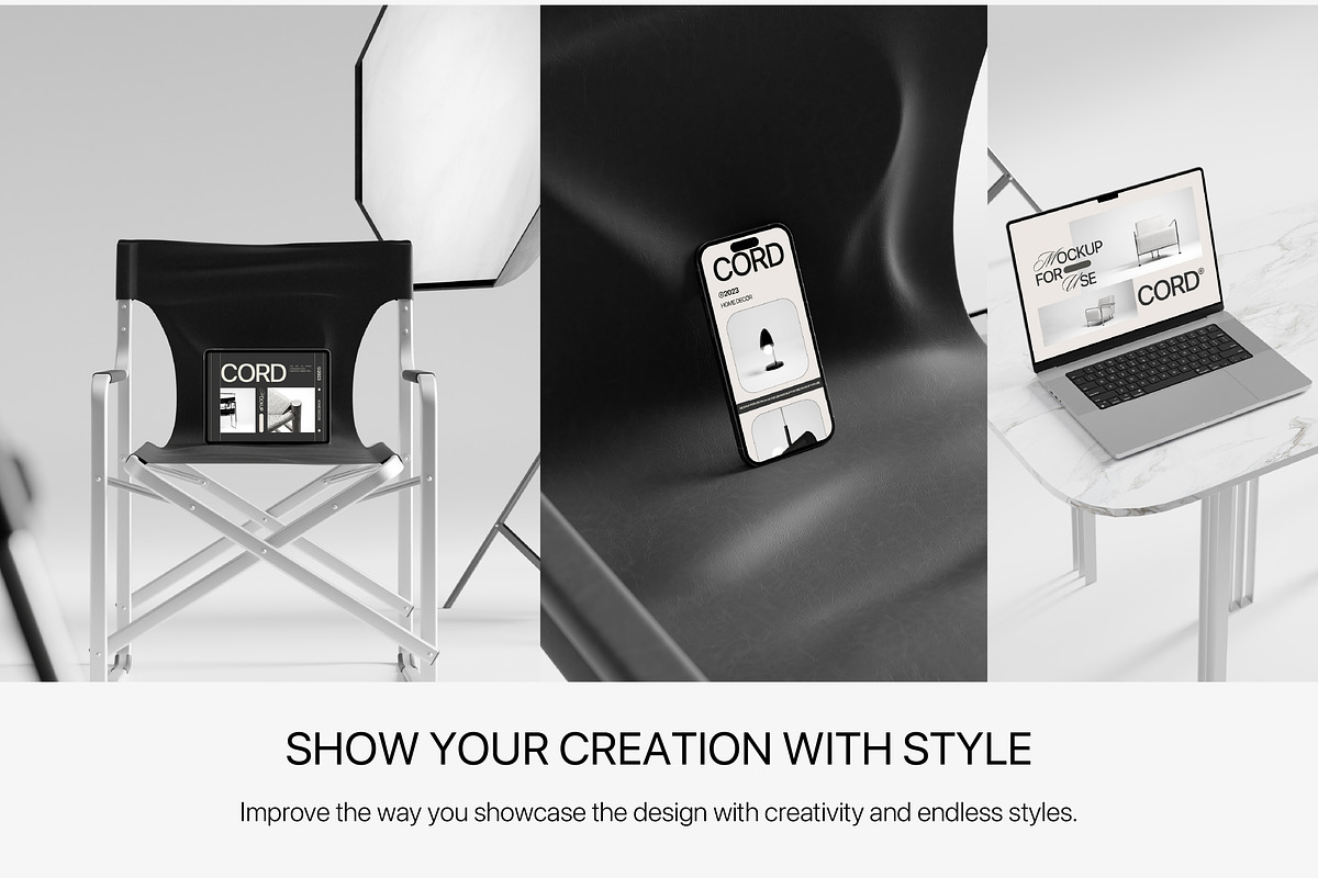 Studio - Minimal Mockup Bundle, a Device Mockup by Creavora (Photo 3 of 8)