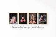 Pink Christmas Bundle Wall Art Set, a Holiday Photo by PrintablesByFranklyn (Thumbnail 3 of 7)