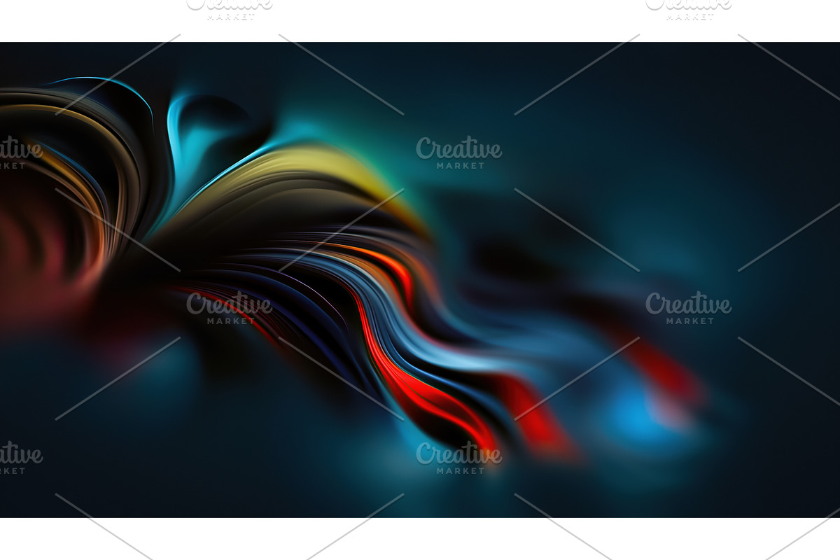 Colorful Abstract Swirls Create a, an Illustration by BazziBa♥