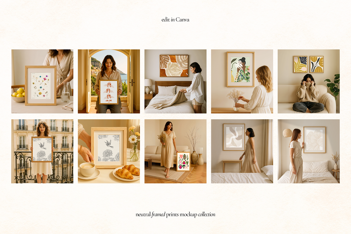 50 Frame Mockups for Canva, a Household Mockup by Matisse Studio (Photo 6 of 10)