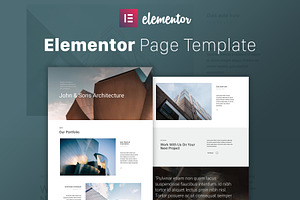 The Architect - Elementor Template