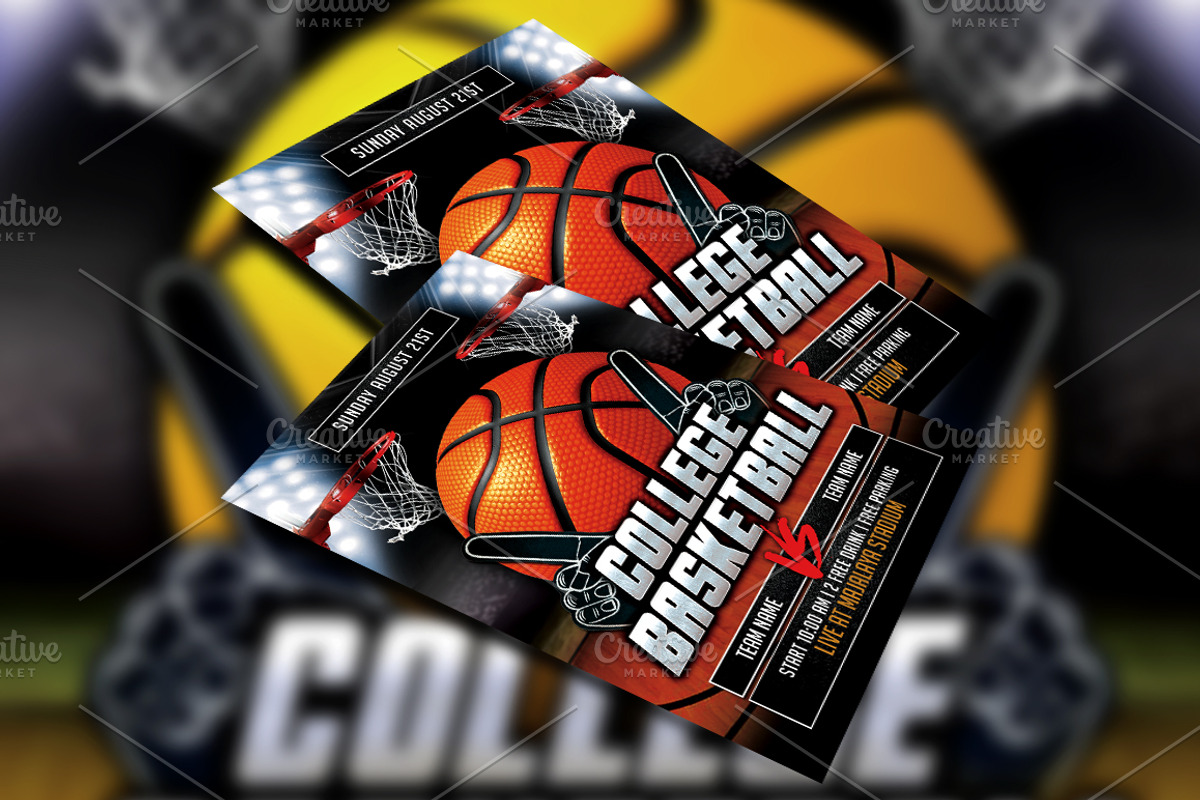 College Basketball Flyer v2, a Flyer Template by AyumaDesign (Photo 3 of 3)