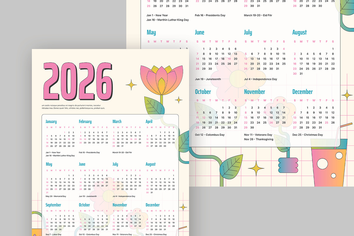2026 Wall Calendar, a Stationery Template by Neermana (Photo 3 of 4)