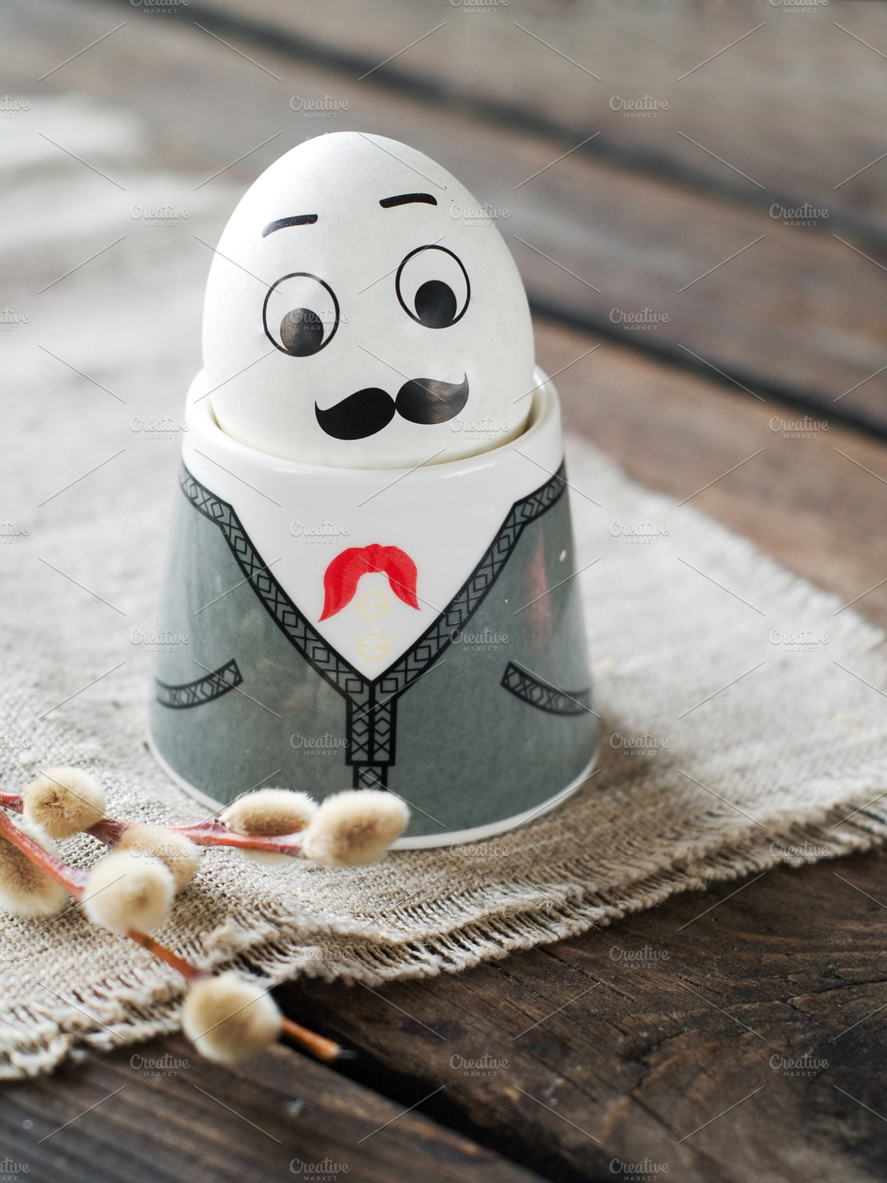 Hipster egg stock photo