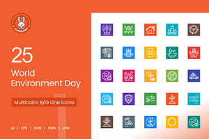 World Environment Day Icons, a Solid Icon by IconBunny