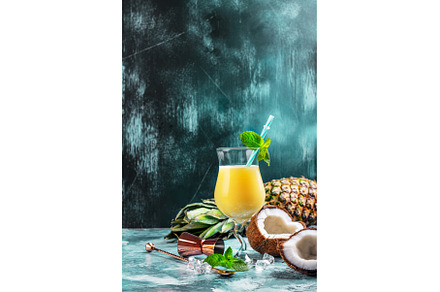 Caribbean pina colada cocktail, a Food & Drink Photo by Ekaterina_Markelova