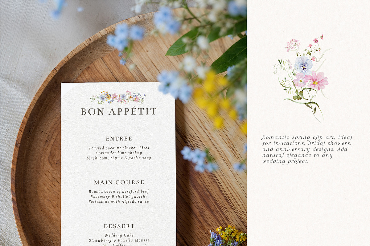 Spring Floral Watercolor Clipart Set, a Decorative Illustration by Veris Studio (Photo 3 of 20)