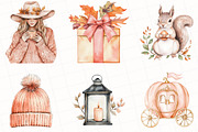 Peach Colored Autumn Clipart, an Illustration by OK Design (Thumbnail 4 of 5)